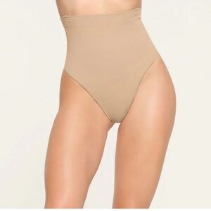 14. SKIMS NWT SHEER SCULPT HIGH-WAISTED THONG in Sienna